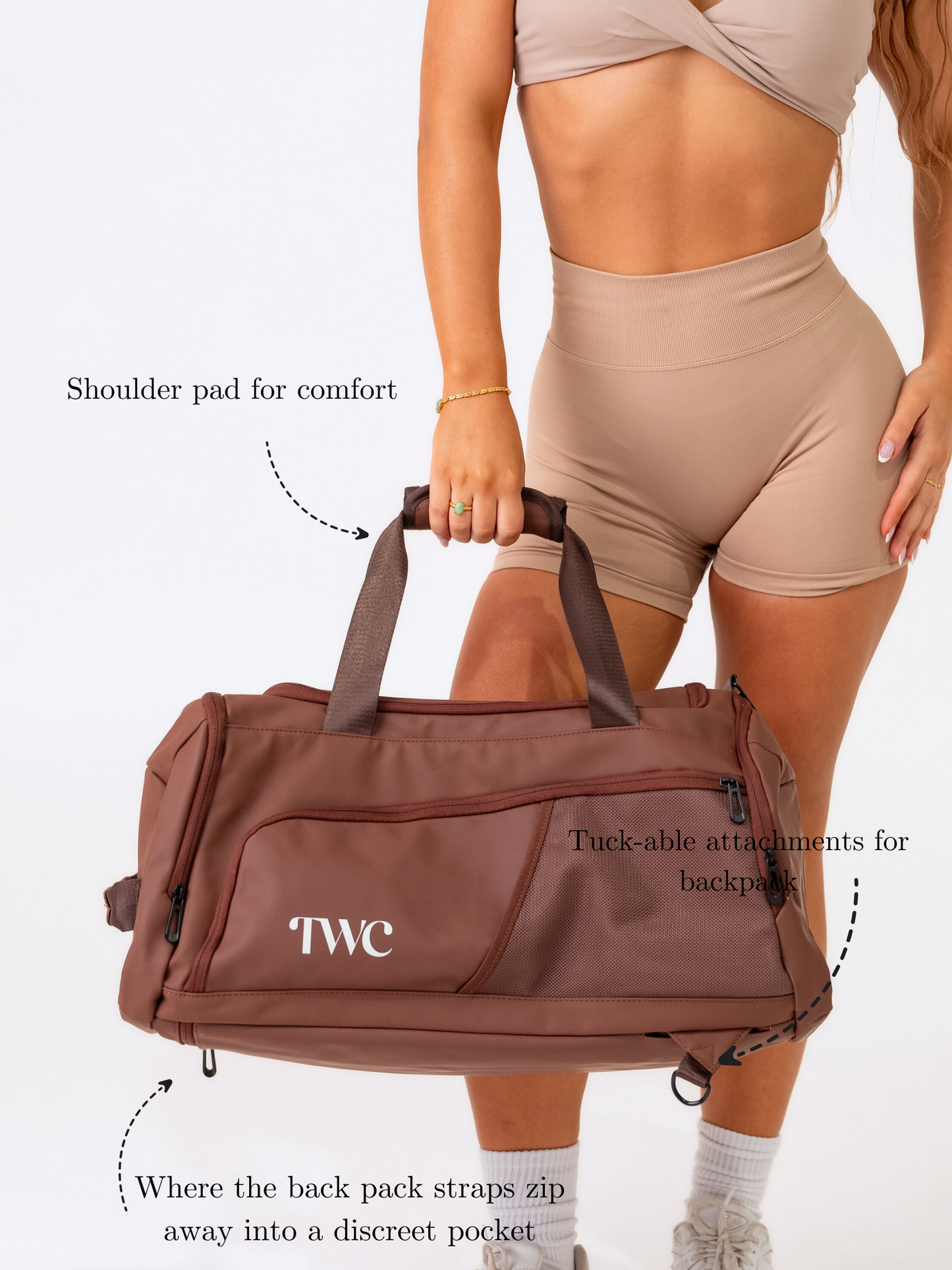 REGULAR 2-IN-1 DUFFLE BACKPACK- MOCHA