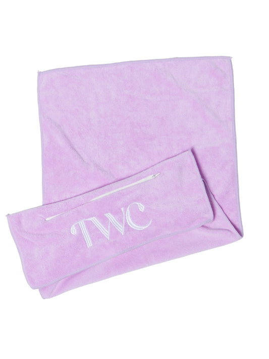 HOODED GYM TOWEL- LILAC