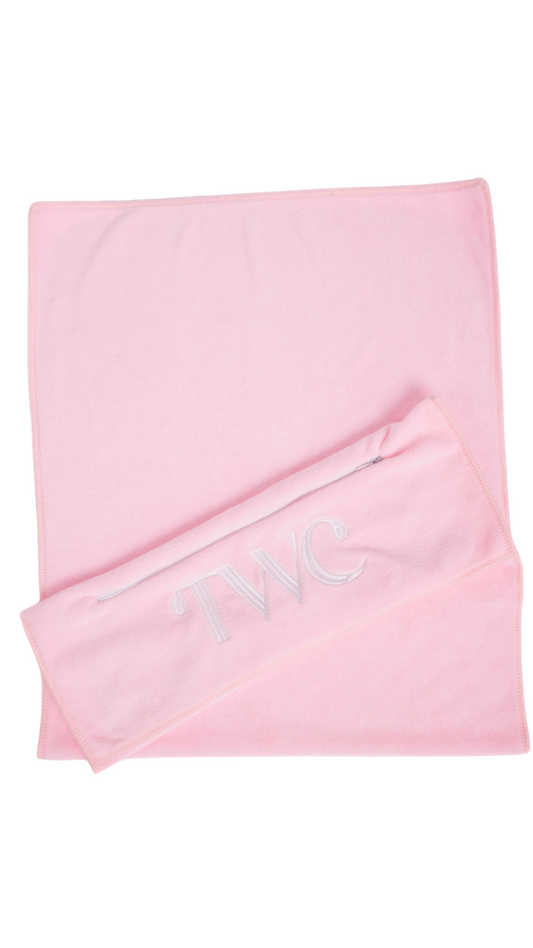 HOODED GYM TOWEL-BABY PINK