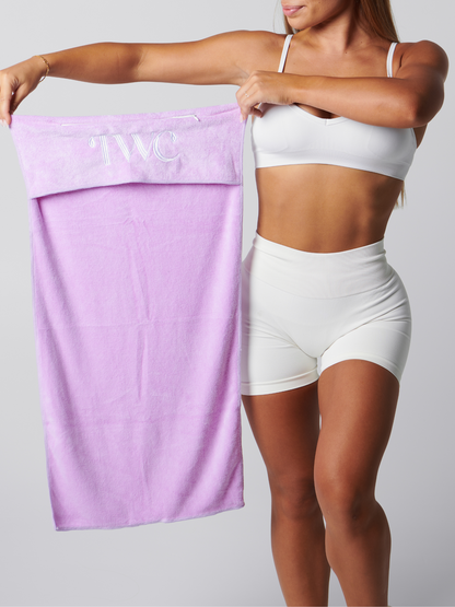 HOODED GYM TOWEL- LILAC