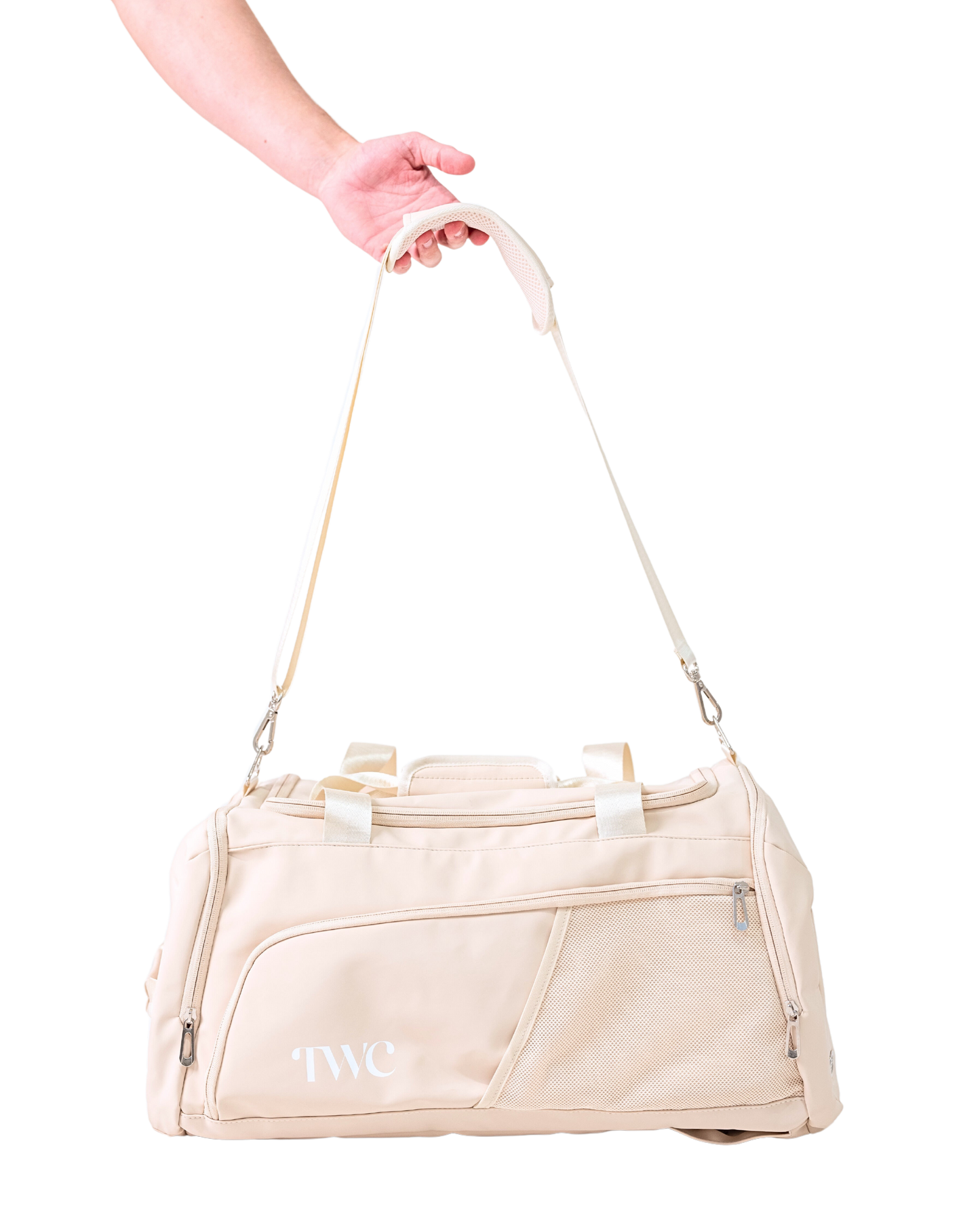 2-IN-1 DUFFLE BACKPACK- BEIGE
