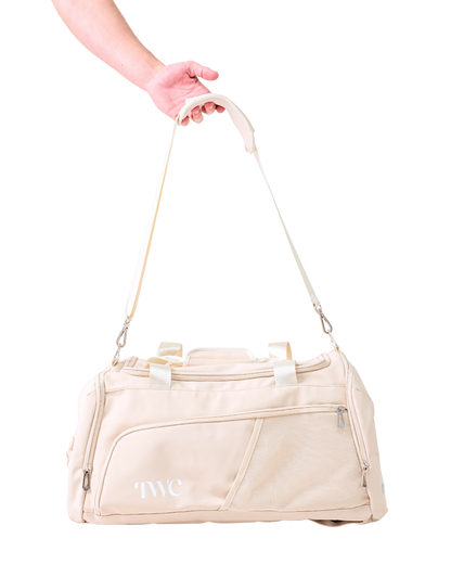 2-IN-1 DUFFLE BACKPACK- BEIGE