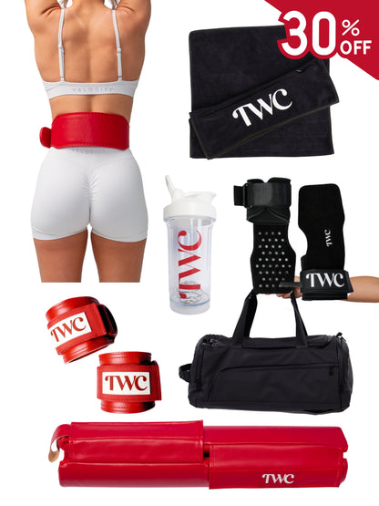 FULL ACCESSORIES BUNDLE WITH LIFTING GRIPS- CHERRY RED