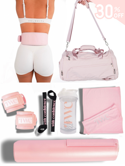 FULL ACCESSORIES BUNDLE + BAG- BABY PINK