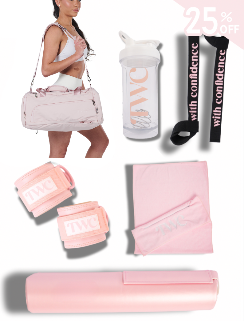 MEDIUM BUNDLE + MEDIUM 2-IN-1 DUFFLE BAG- BABY PINK