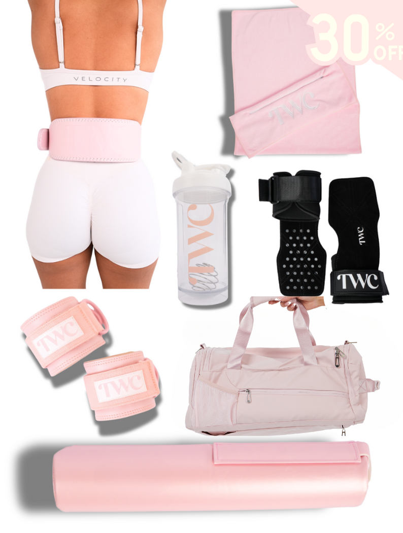 FULL ACCESSORIES BUNDLE WITH LIFTING GRIPS- BABY PINK