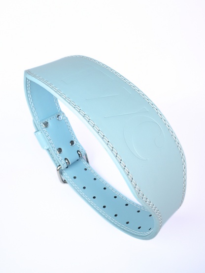 EMBOSSED WEIGHT LIFTING BELT- BABY BLUE