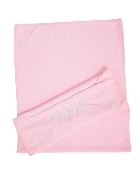 PRE ORDER: HOODED GYM TOWEL- BABY PINK