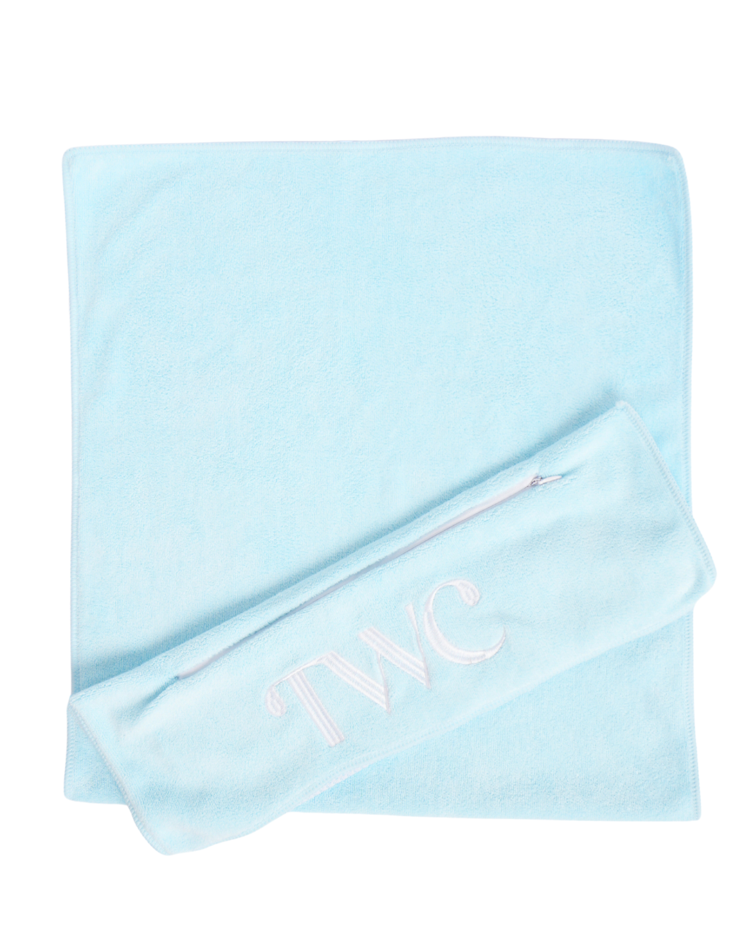 HOODED GYM TOWEL - BABY BLUE