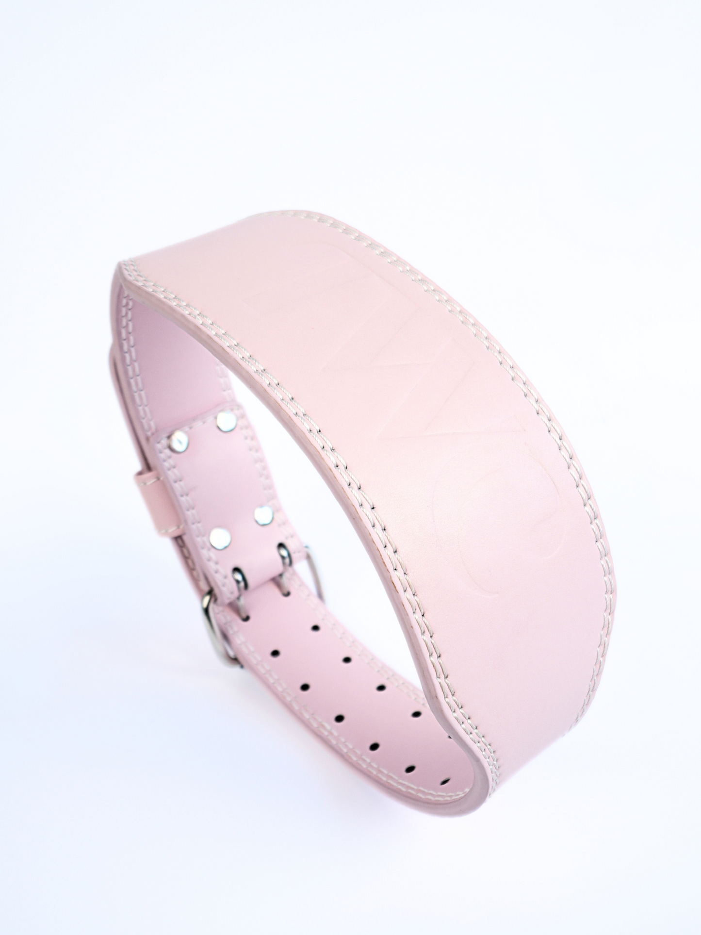 EMBOSSED WEIGHT LIFTING BELT- BABY PINK