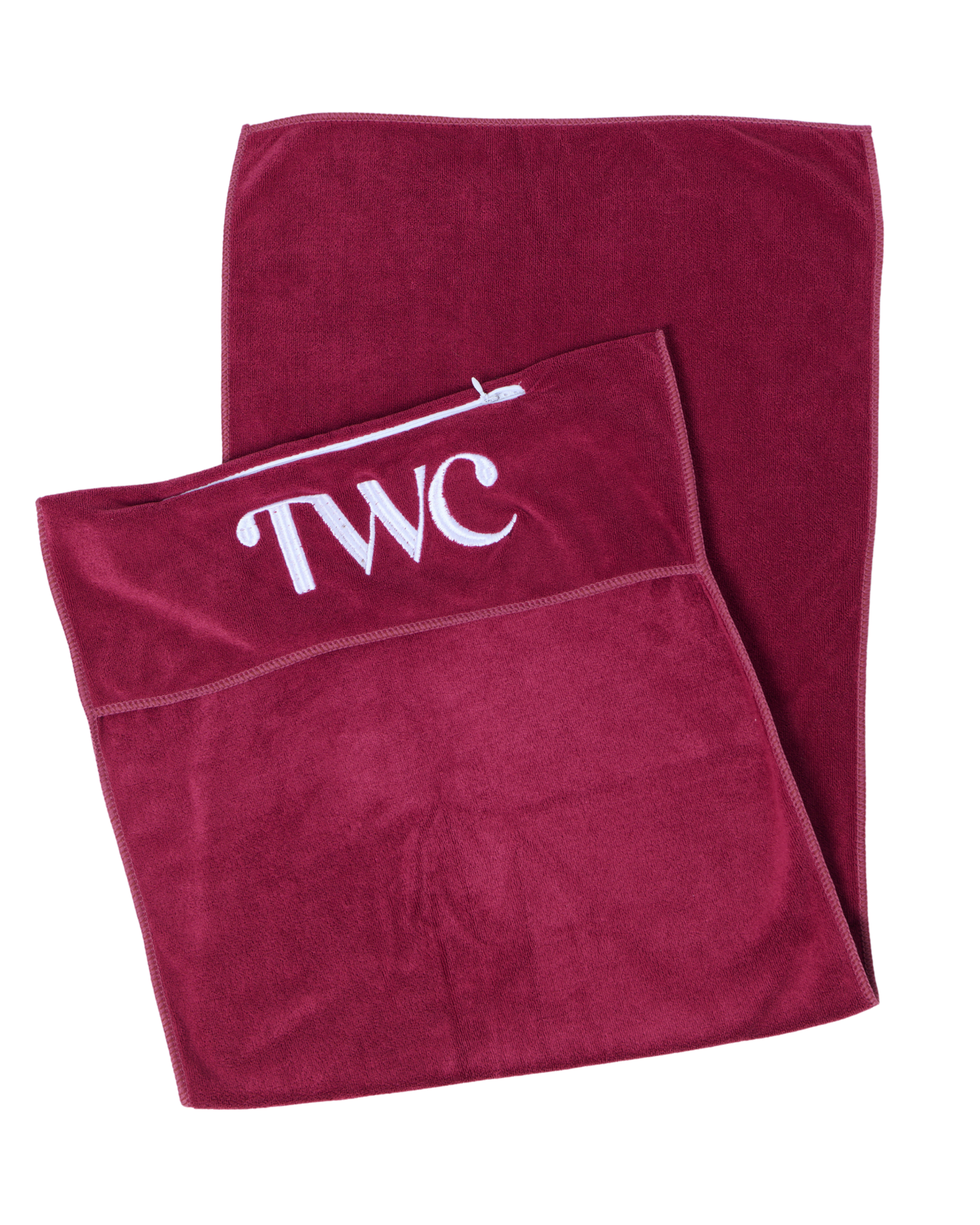 HOODED GYM TOWEL- BERRY