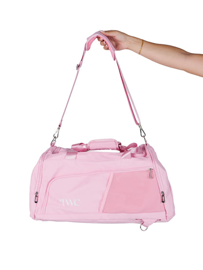 2-IN-1 DUFFLE BACKPACK- BABY PINK